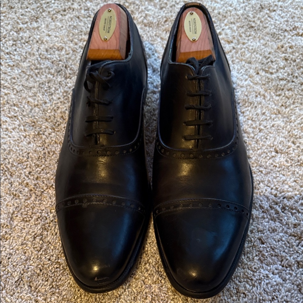 Paul Evans Black Leather Oxfords
